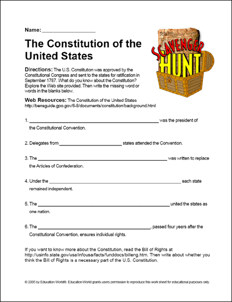 Free Printable Constitution Worksheets FREE PRINTABLE TEMPLATES