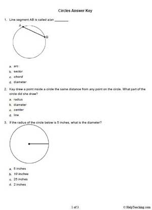 activity sheet 1 problem solving with circles answer key