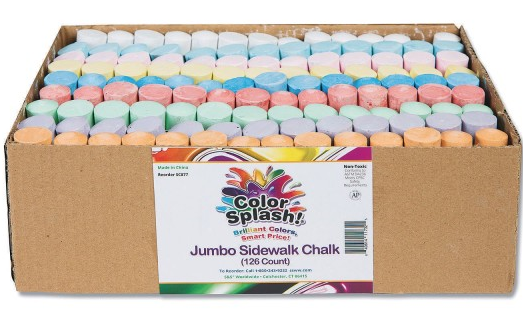 Color Splash! Giant Box of Sidewalk Chalk (Box of 126) Now just