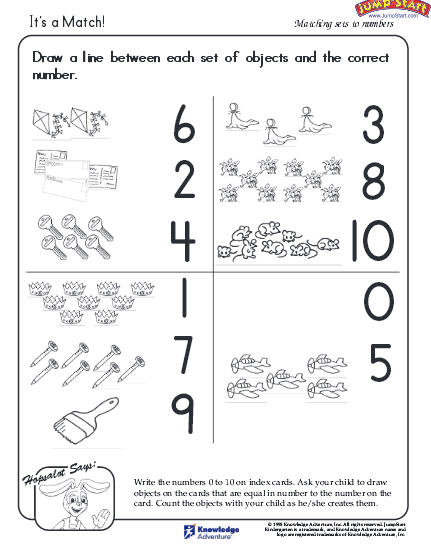 Count and Match Number Worksheet - Download | Education World