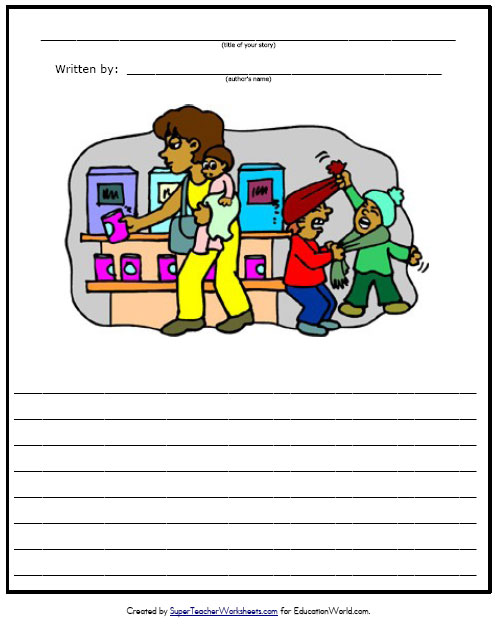 Super Teachers Picture Story Worksheet Education World