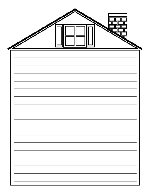 House Shapebook (Lined) Template | Education World