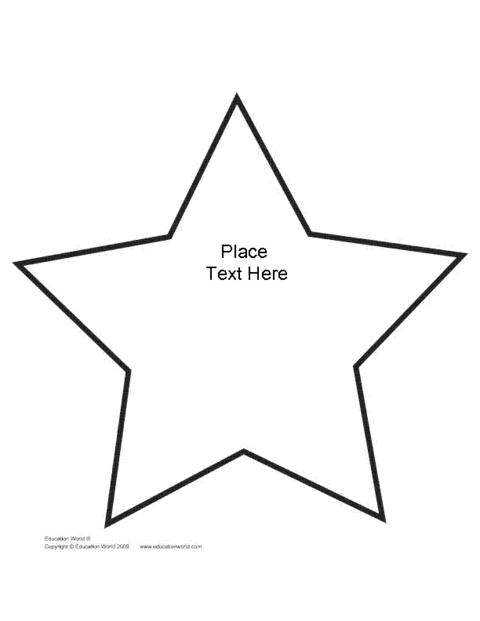 Star Shapebook (Unlined) Template | Education World