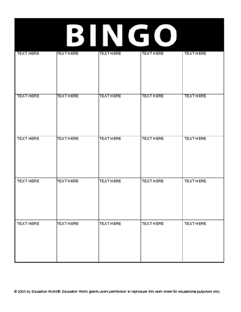 human bingo for teens